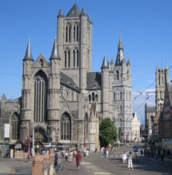 moyen-age-architecture-goth scaldien-Sint-Niklaaskerk gent