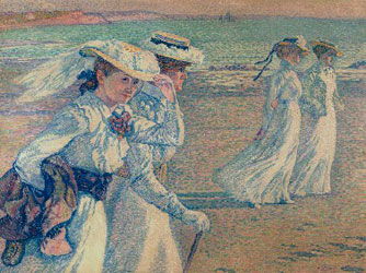 peinture-neoimpression-Van-RysselbergheYoungWomenOnTheBeah
